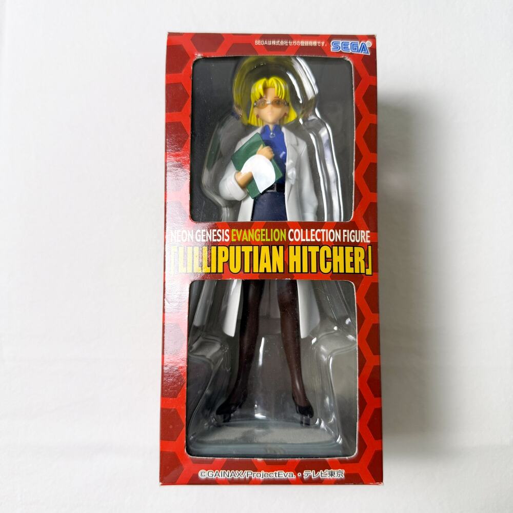 Vtg Evangelion Sega Prize Ritsuko Figure - Lilliputian Hitcher Series
